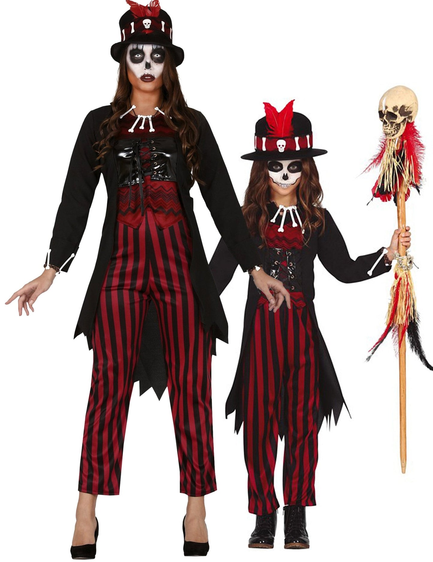 Dvojkostým matka a dcéra Voodoo na Halloween