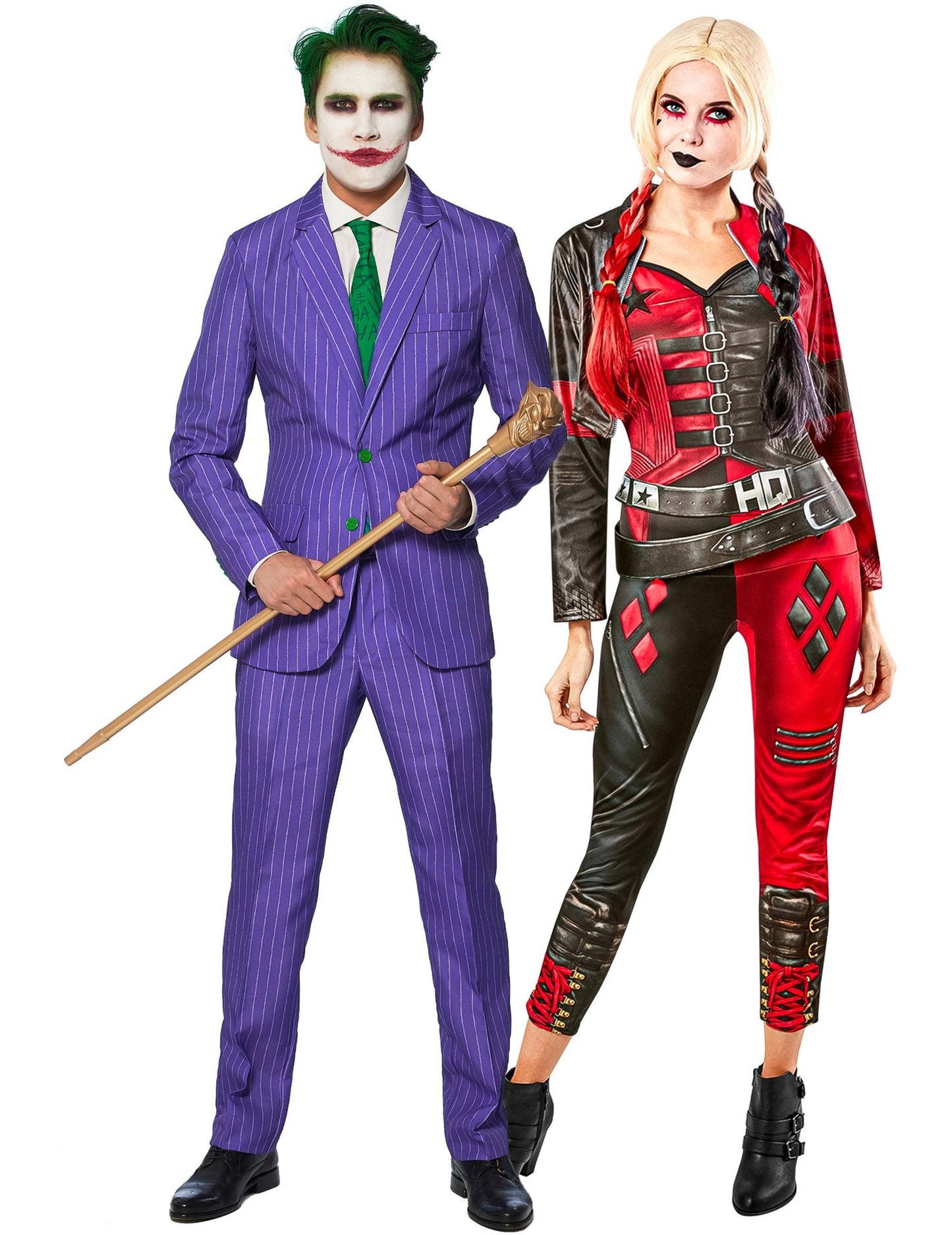 Párový kostým Harley Quinn - Suicide Squad 2™ a kostým Mr. Joker™ Suitmeister™ pre dospelých