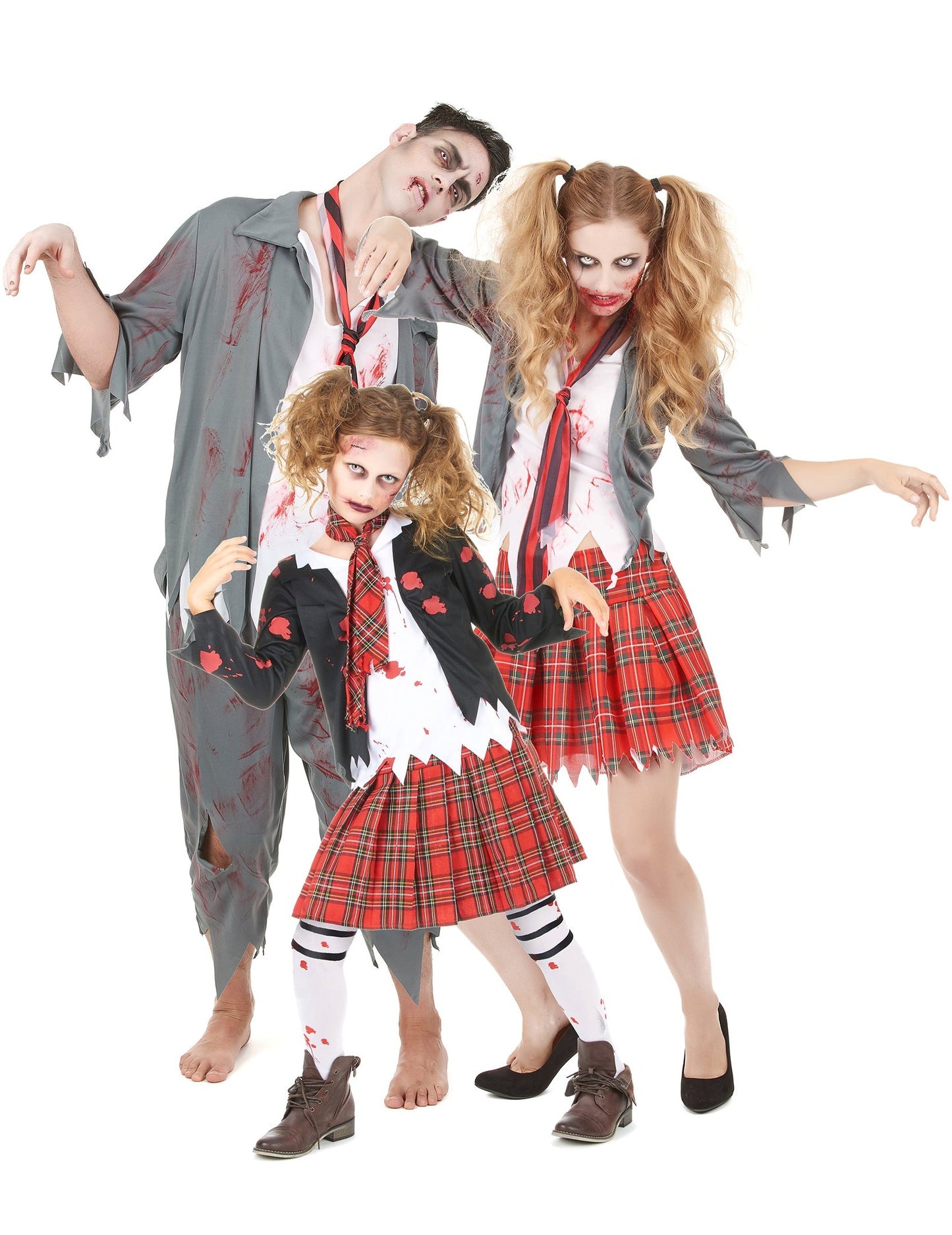 Zombie rodinný kostým na Halloween