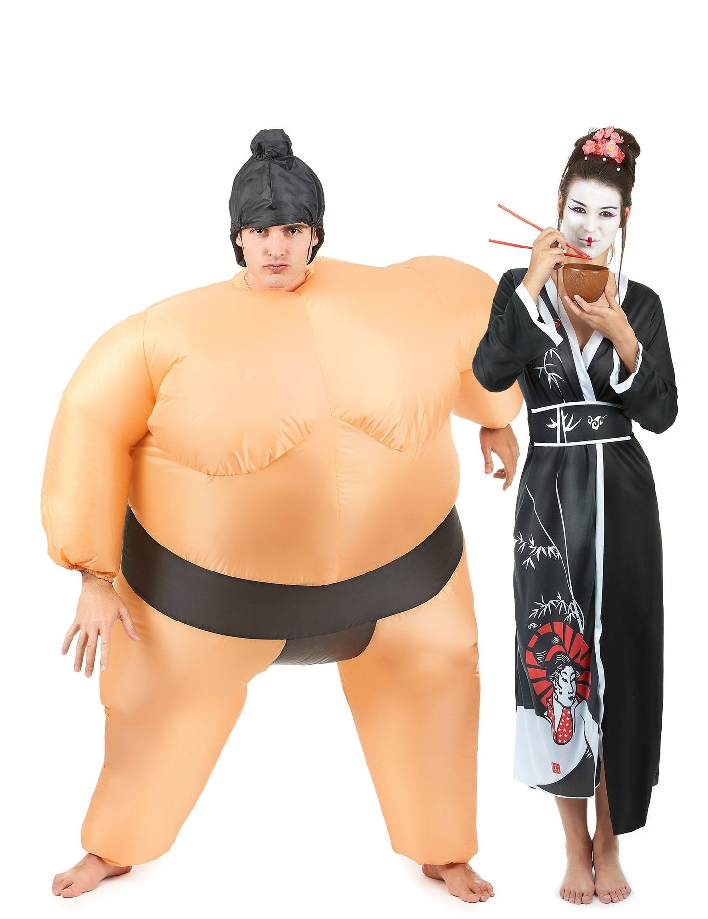 Párový kostým sumo a gejša