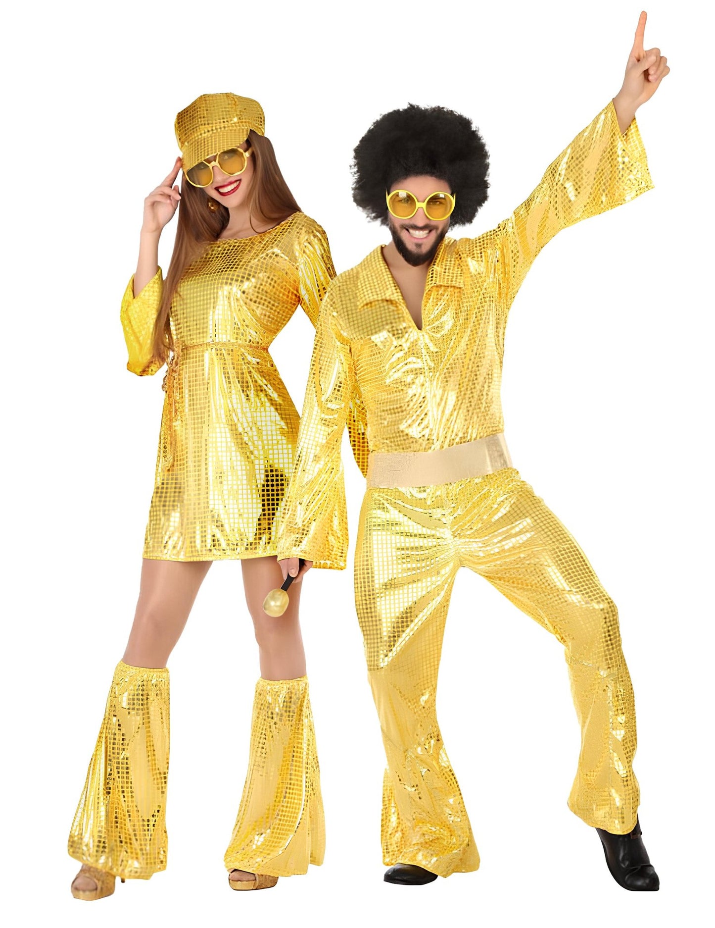 Zlatý disco pár kostým