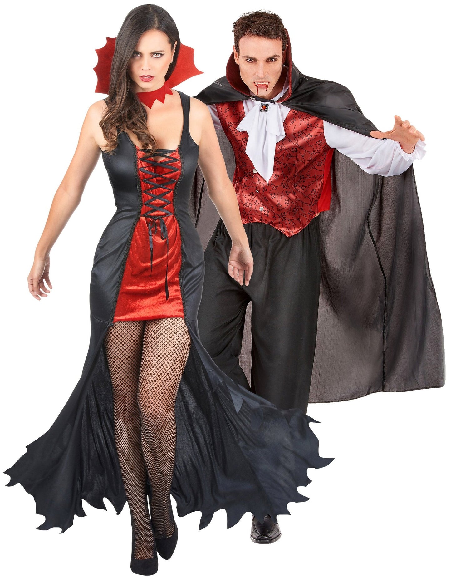 Párty kostým pre pár upír na Halloween pre dospelých