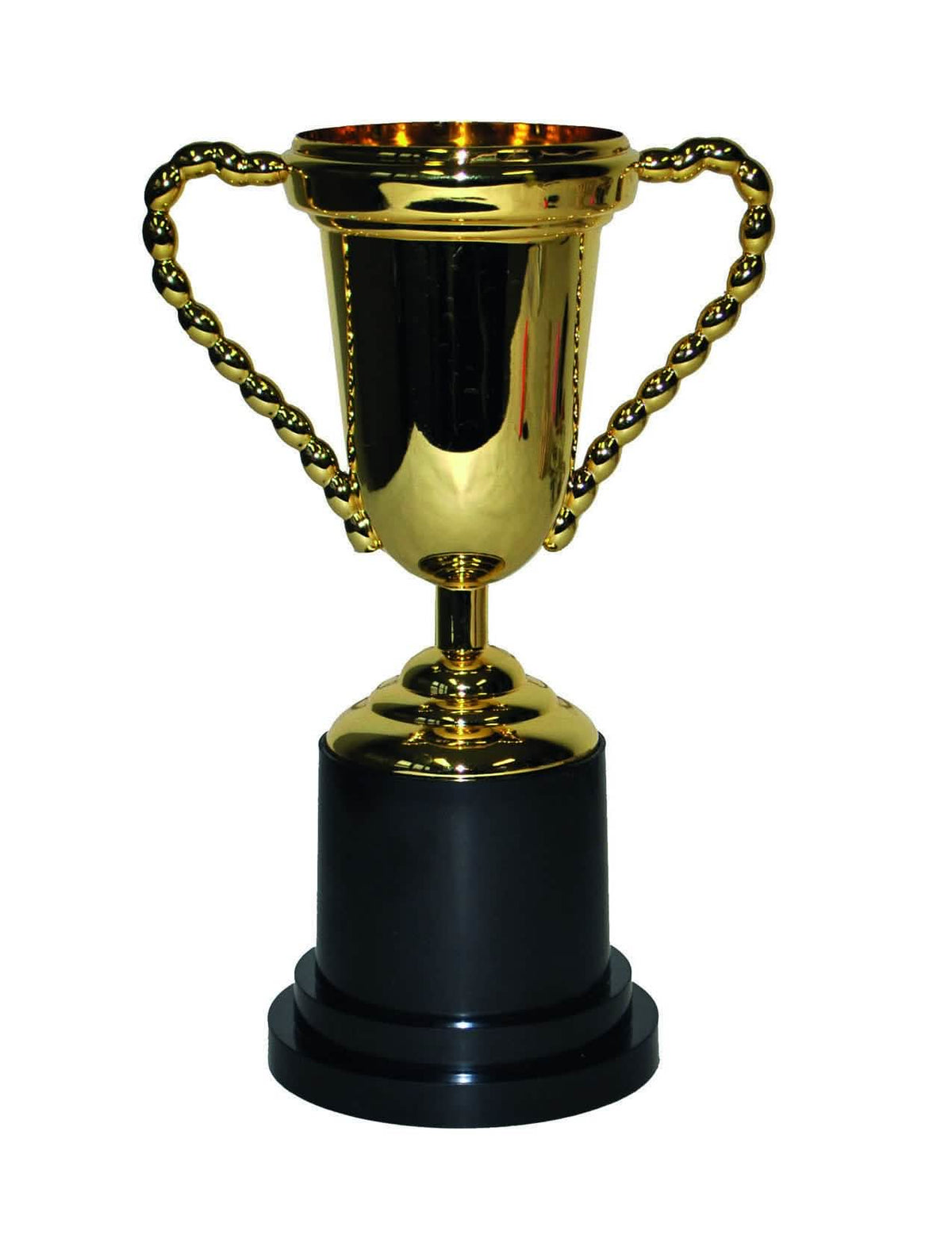 Zlatá trofej pre víťaza so zlatá podstavcom čierna