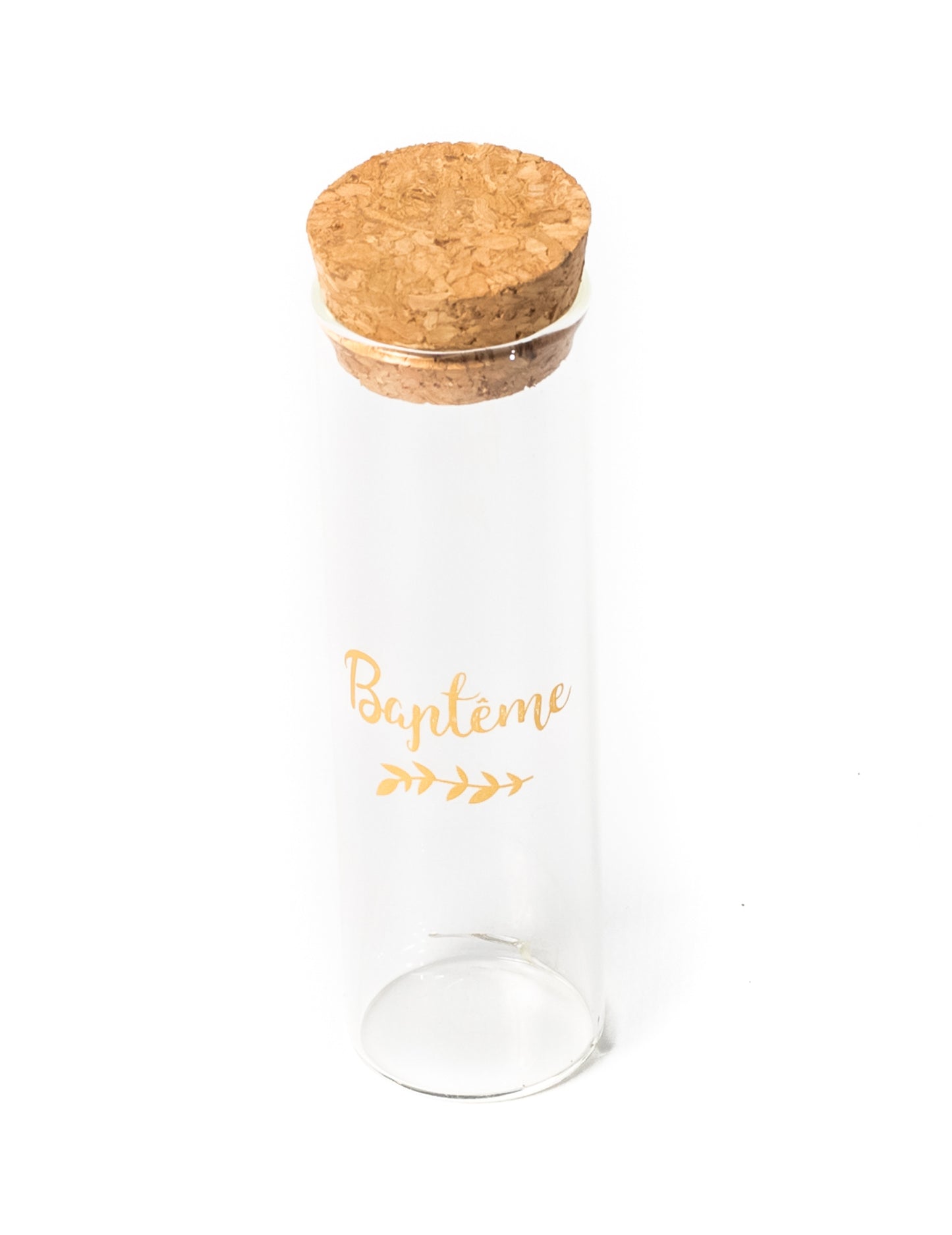 3 x 10 sklenených krstných skúmaviek cm so zlatým vavrínom