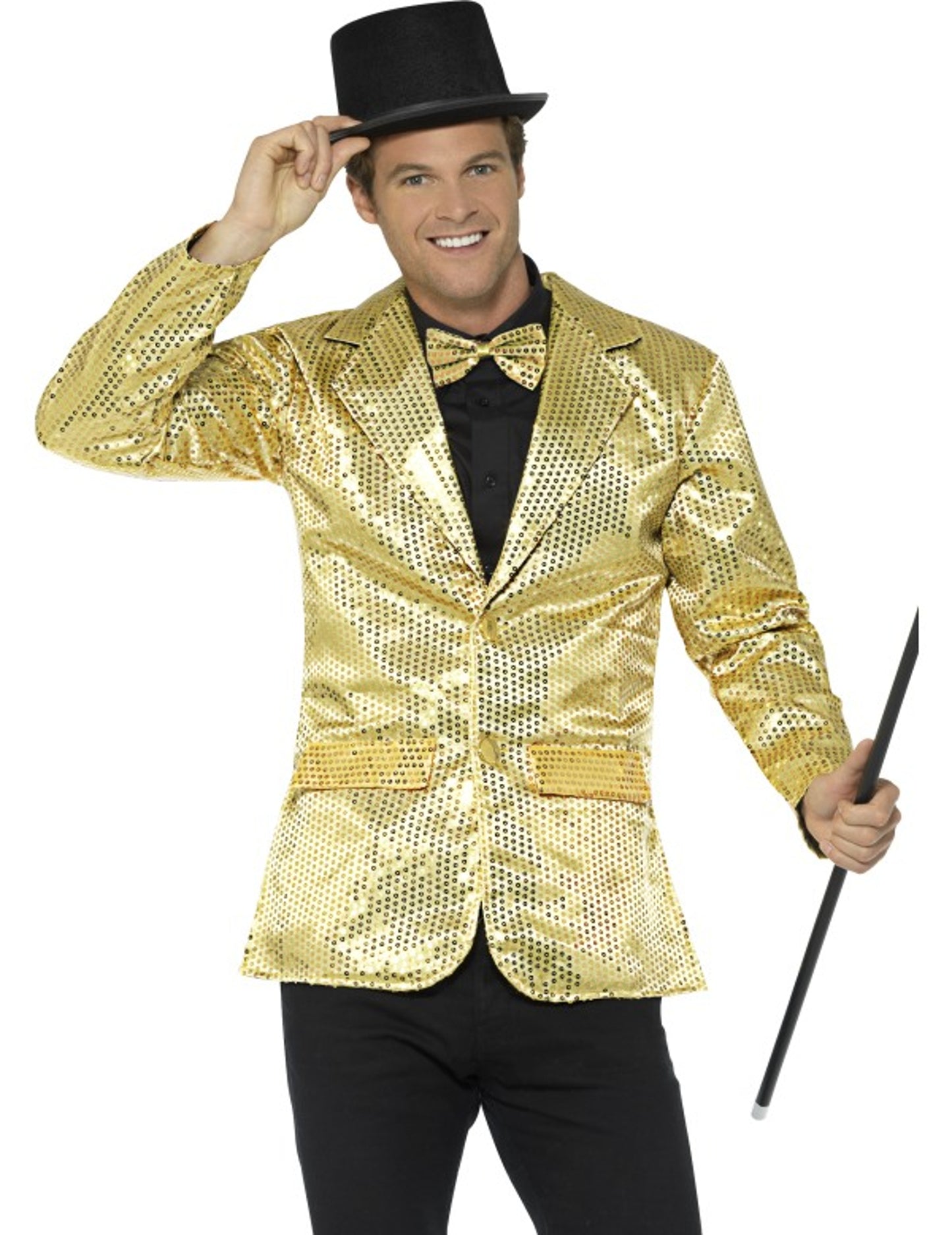 Disco zlatá bunda s luxusnými mužskými flitrami