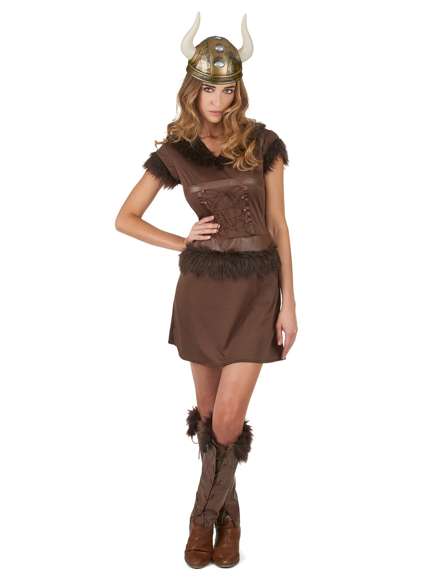 Viking kostým sexy hnedá žena