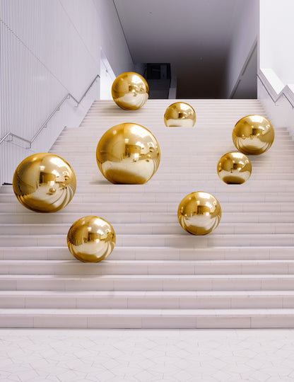 Nafukovacia zlatá zrkadlová guľa 120 cm 