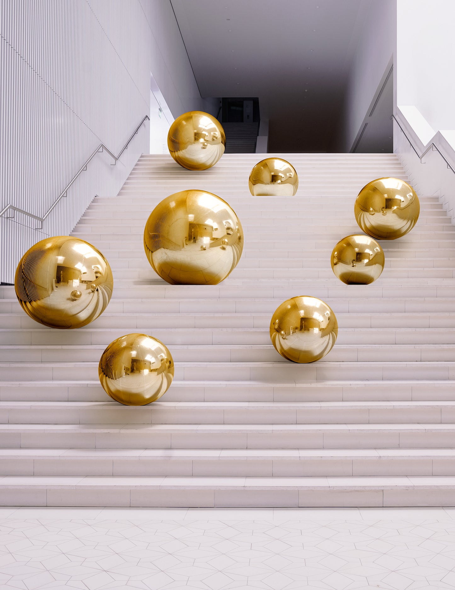 Nafukovacia zlatá zrkadlová guľa 60 cm 