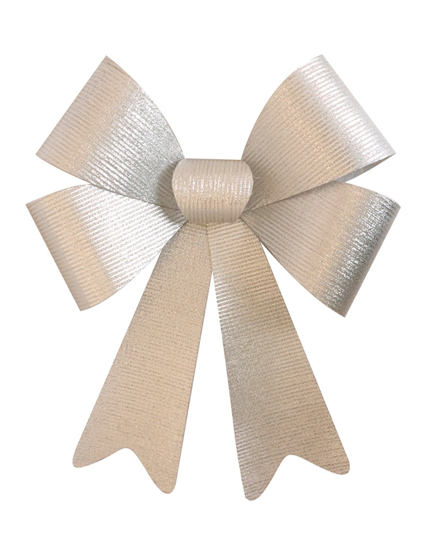 Trblietavá strieborná mašľa 36 x 51 cm 