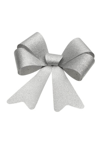 Strieborná trblietavá mašľa 36 x 51 cm 