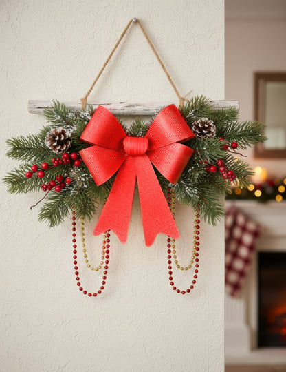 Lesklá červená mašľa 36 x 51 cm 