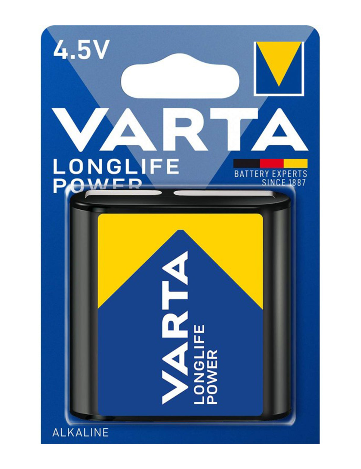 Pile LONGLIFE POWER 4,5V bleue et jaune