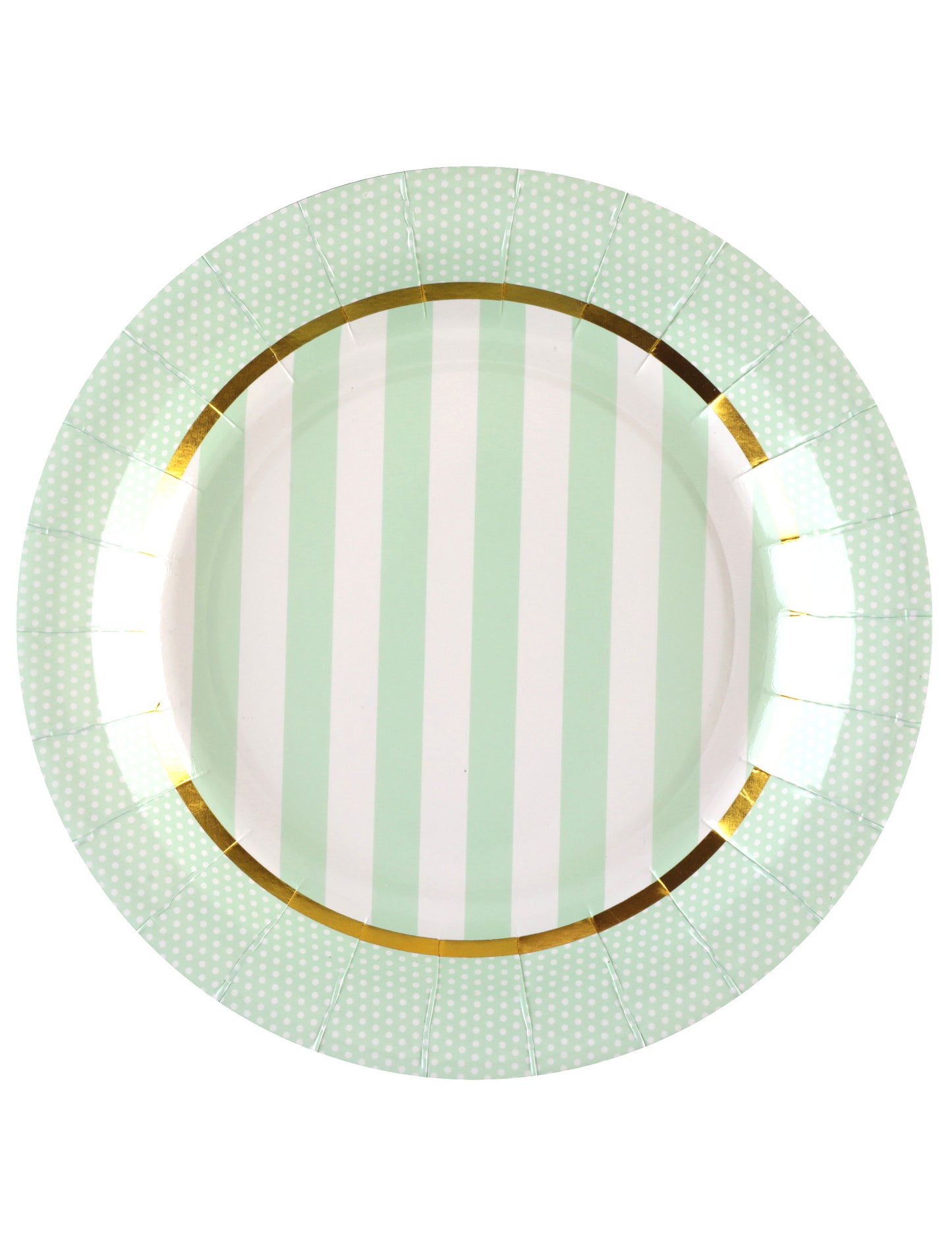 10 mätovo sfarbených papierových tanierov na oslavu bábätka 23 cm pruhovaný