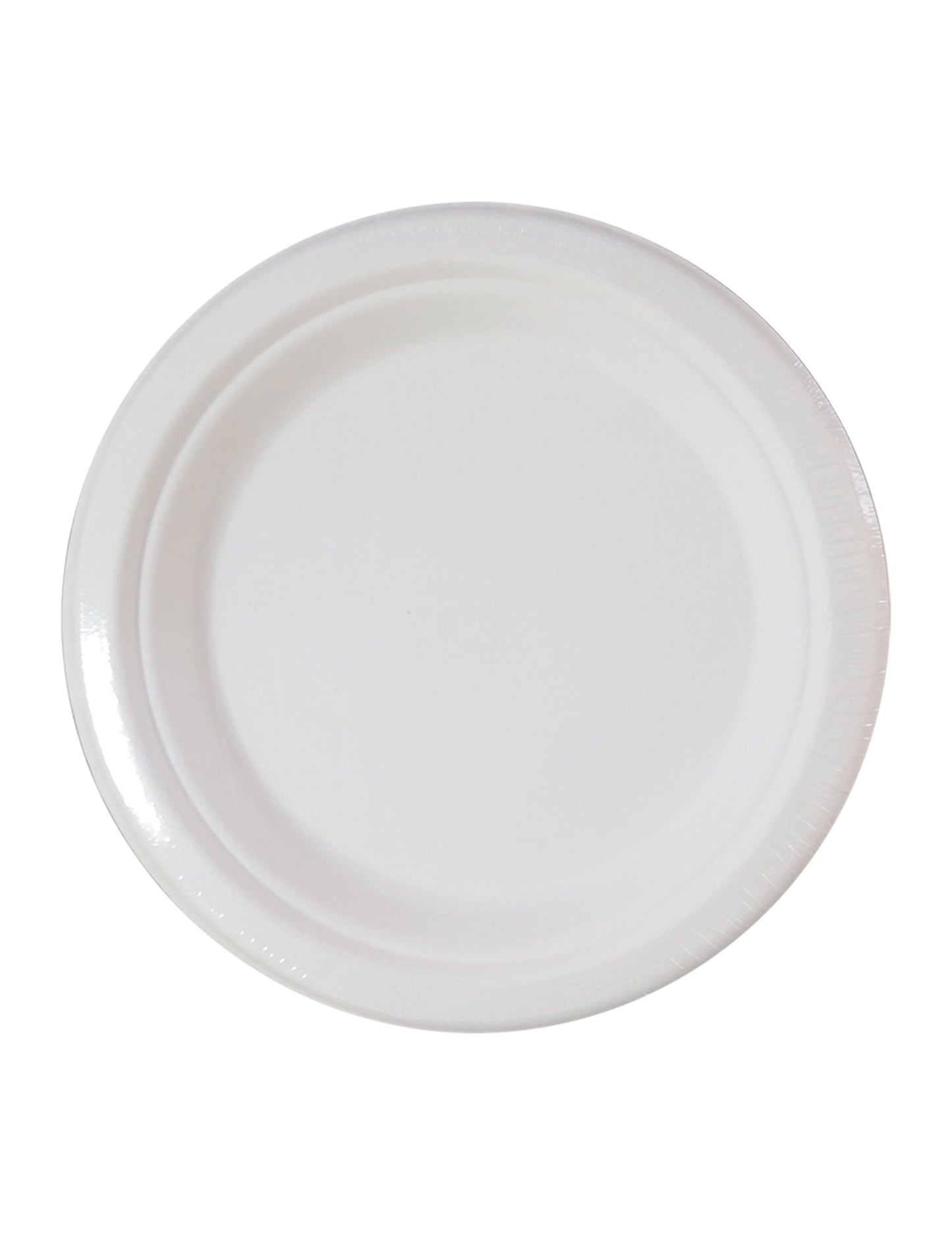 Assiettes en fibre de canne compostables pour fête blanches