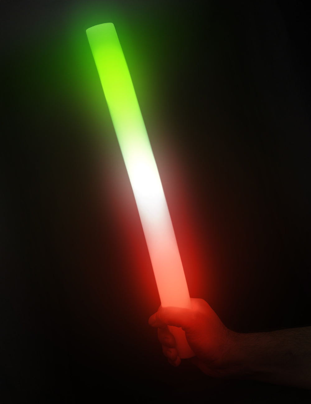 Bâton lumineux LED en mousse Italie pour supporters vert blanc rouge