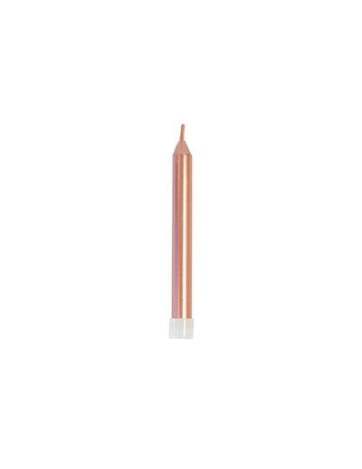 Bougies d'anniversaire métallisées pour fête rose gold