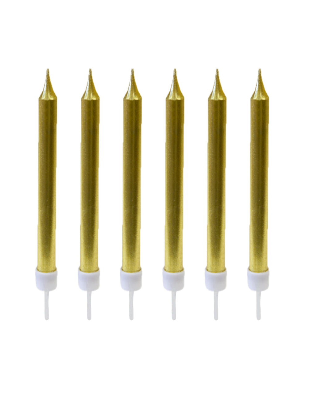 Bougies d'anniversaire dorées métallisées