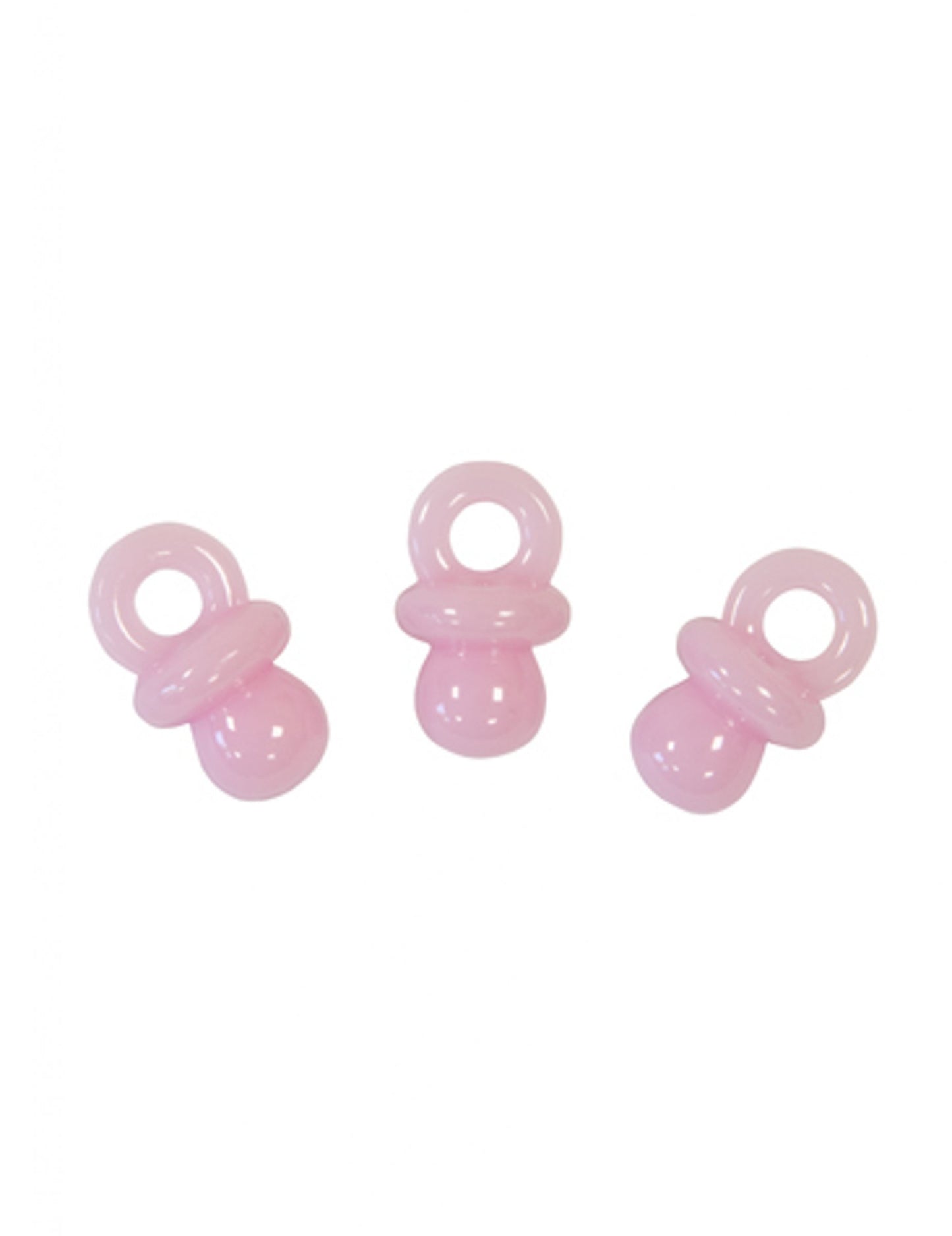 10 ružových stolových dekorácií so vzorom cumlíka 2 cm na detskú oslavu