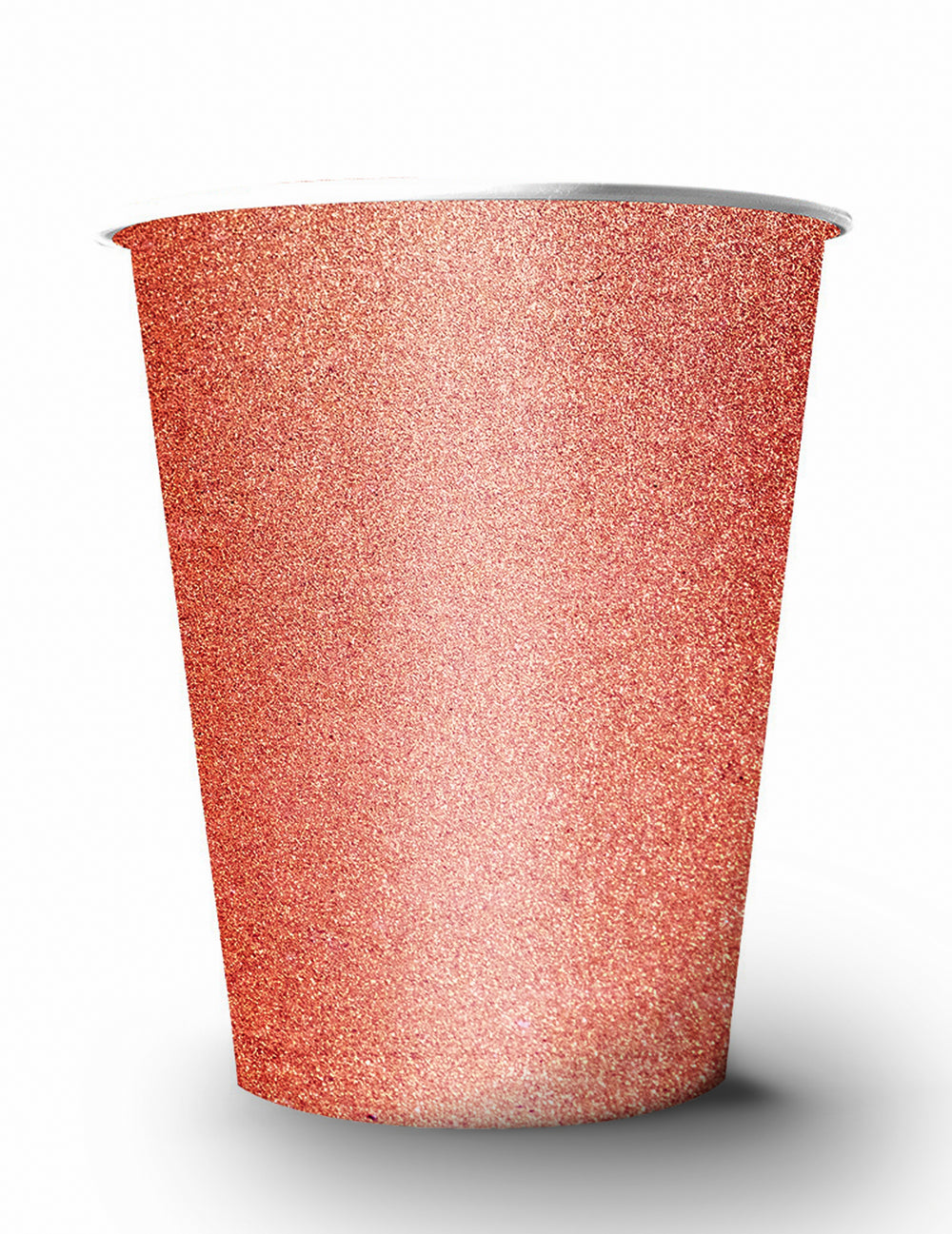 Gobelets américains scintillants pour fête rose gold en carton recyclable