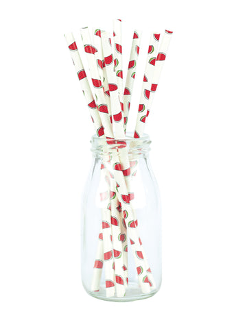 10 kartónových slamiek, 20 čerstvých melónov cm na koktaily