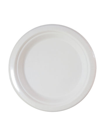 10 malých tanierov z bielej cukrovej trstiny 18 cm kompostovateľné