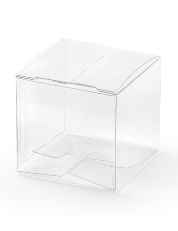 10 malých priehľadných krabíc 5 x 5 x 5 cm na darčeky