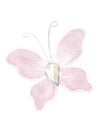 Papillons décoratifs pour mariage et baptême rose avec strass