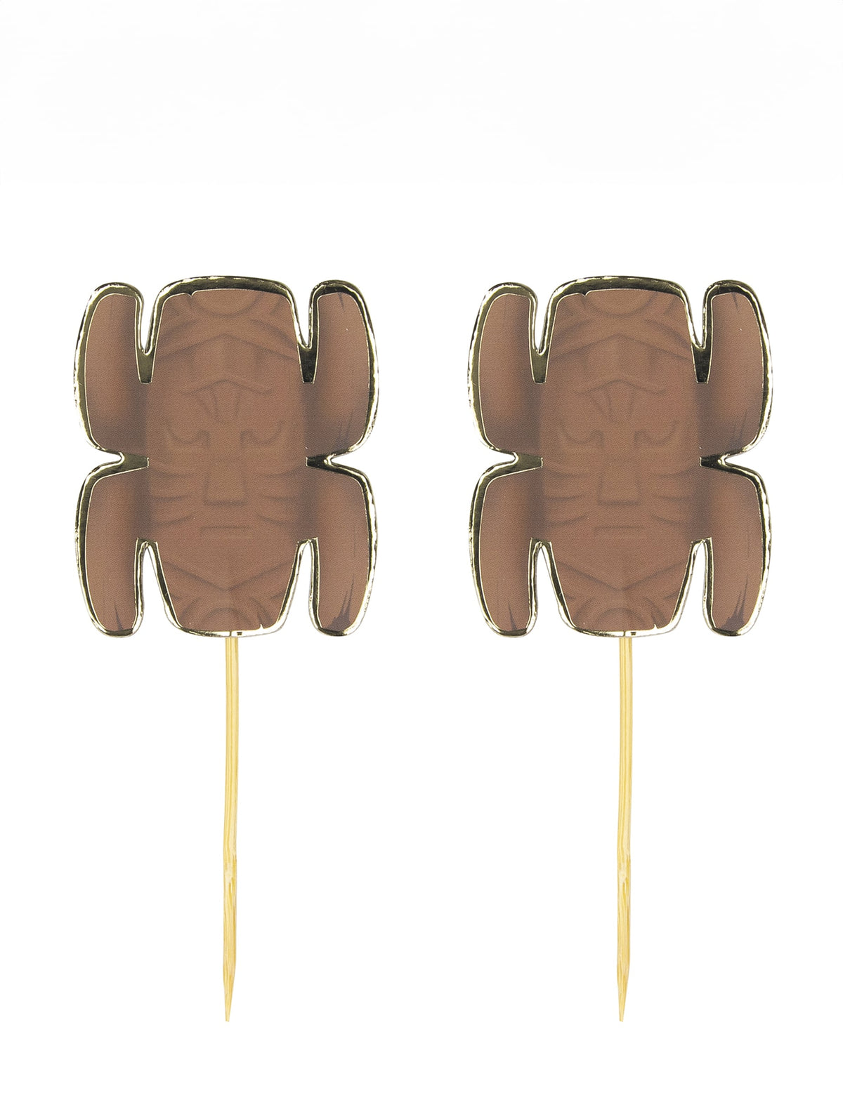 Pics en bois totem aventurier marron