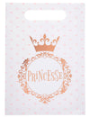 Sacs cadeaux Princesse rose gold avec couronne