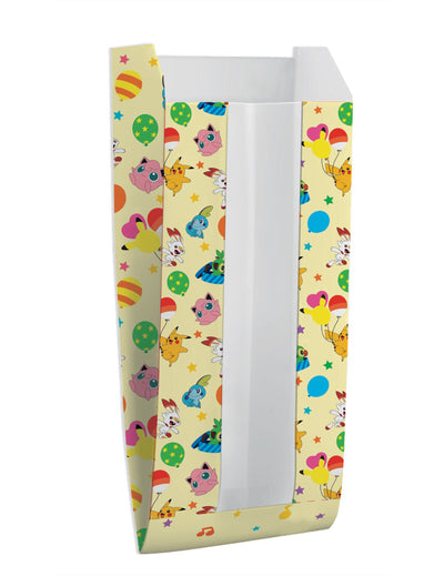 Sacs en papier avec fenêtre Pokémon pour anniversaire jaune à motifs de Pikachu