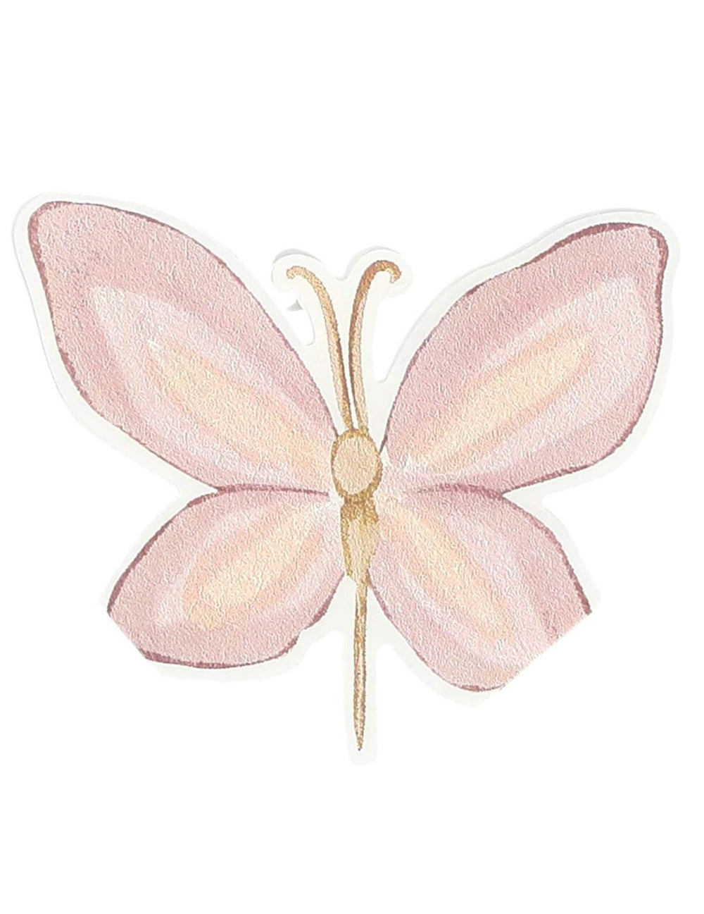 Serviettes en papier fée pour fête rose pastel et lilas avec motif papillon
