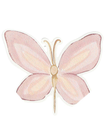 10 pastelovo ružových a fialových papierových obrúskov s motívom víl, 33 x 33 cm motýlí vzor