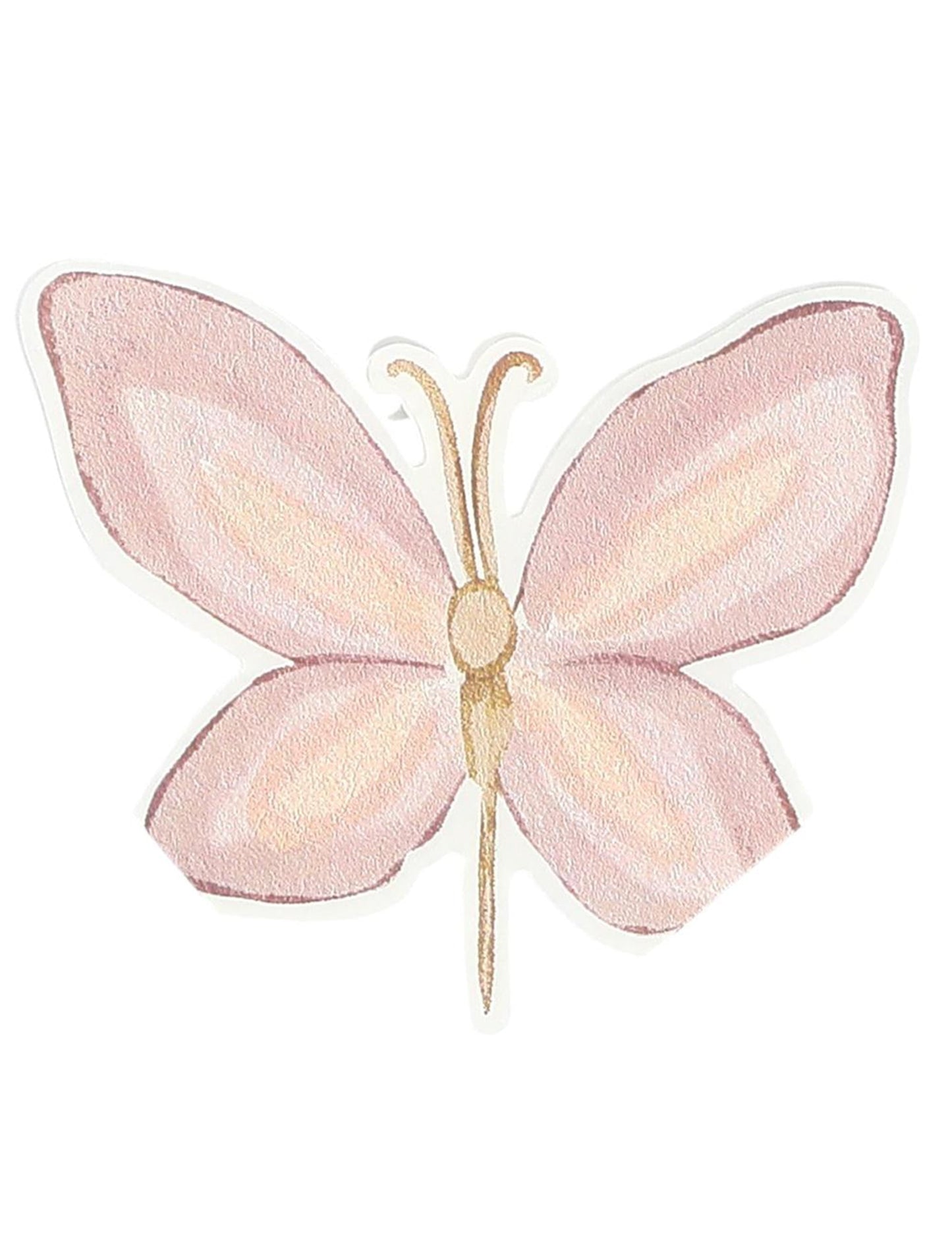 Serviettes en papier fée pour fête rose pastel et lilas avec motif papillon