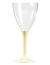 Verre à vin en plastique pour fête transparent avec pied ivoire
