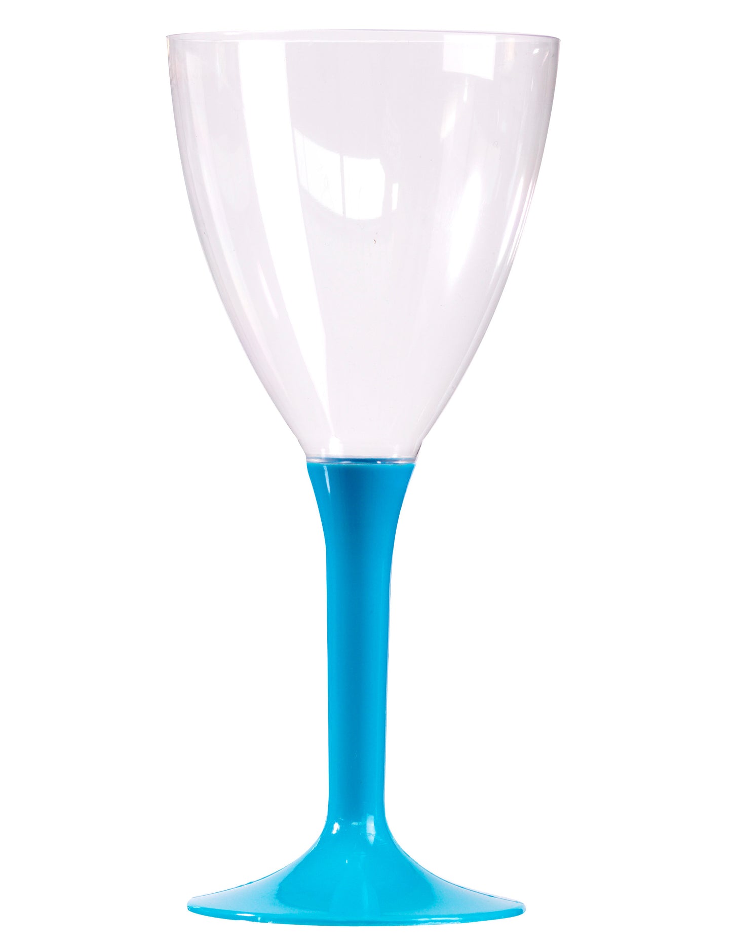 10 pohárov na víno s tyrkysovou stopkou, 160 ml, na párty