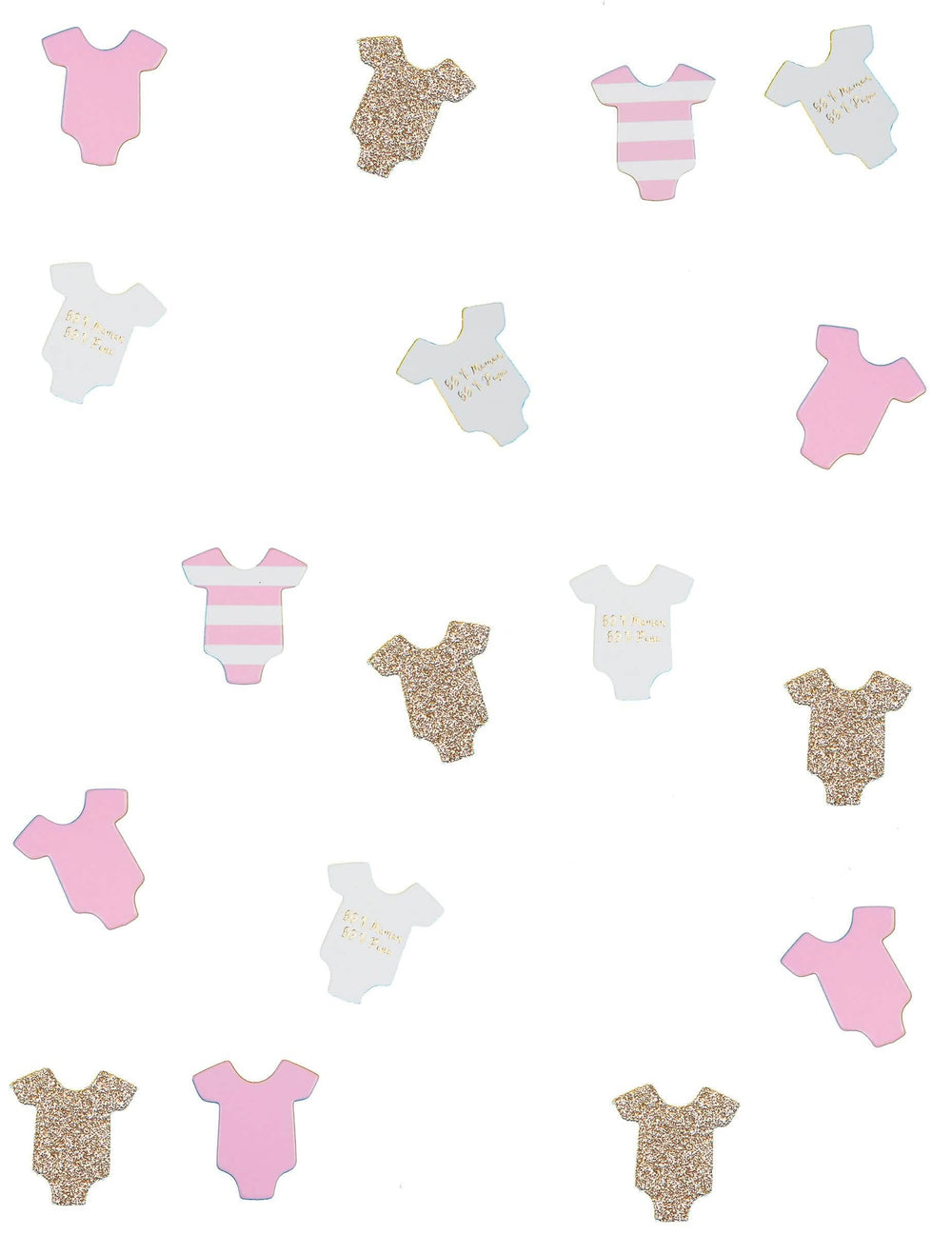 konfety na stôl body bábätko na baby shower ružová trblietavé a pruhované
