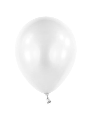 100 mini perleťovo bielych latexových balónov 13 cm pre archu