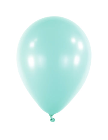 100 mini latexových balónov v pastelovo-mätovej farbe 13 cm pre oblúk a kocky