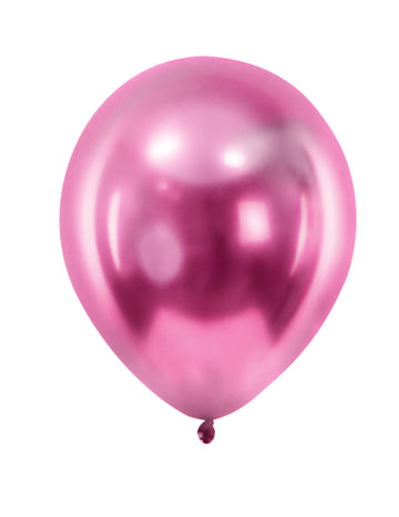 100 mini metalických fuchsiových latexových balónov s priemerom 13 cm na oslavy