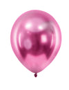 Mini ballons latex métallisés pour fête fuchsia