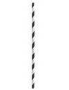 Pailles en papier rayées pour boissons noires et blanches