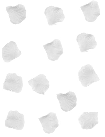 100 bielych látkových okvetných lístkov ruže 5 x 5 cm 