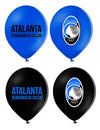 12 modrých a čiernych latexových balónov Atalanta™ 30 cm
