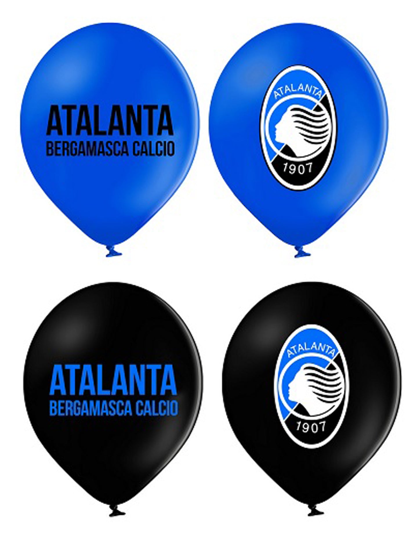 12 modrých a čiernych latexových balónov Atalanta™ 30 cm