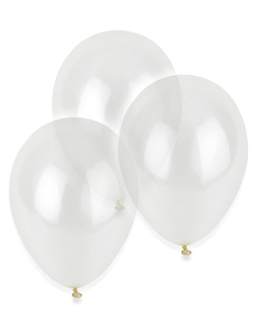 Lot de 12 ballons de baudruche transparents