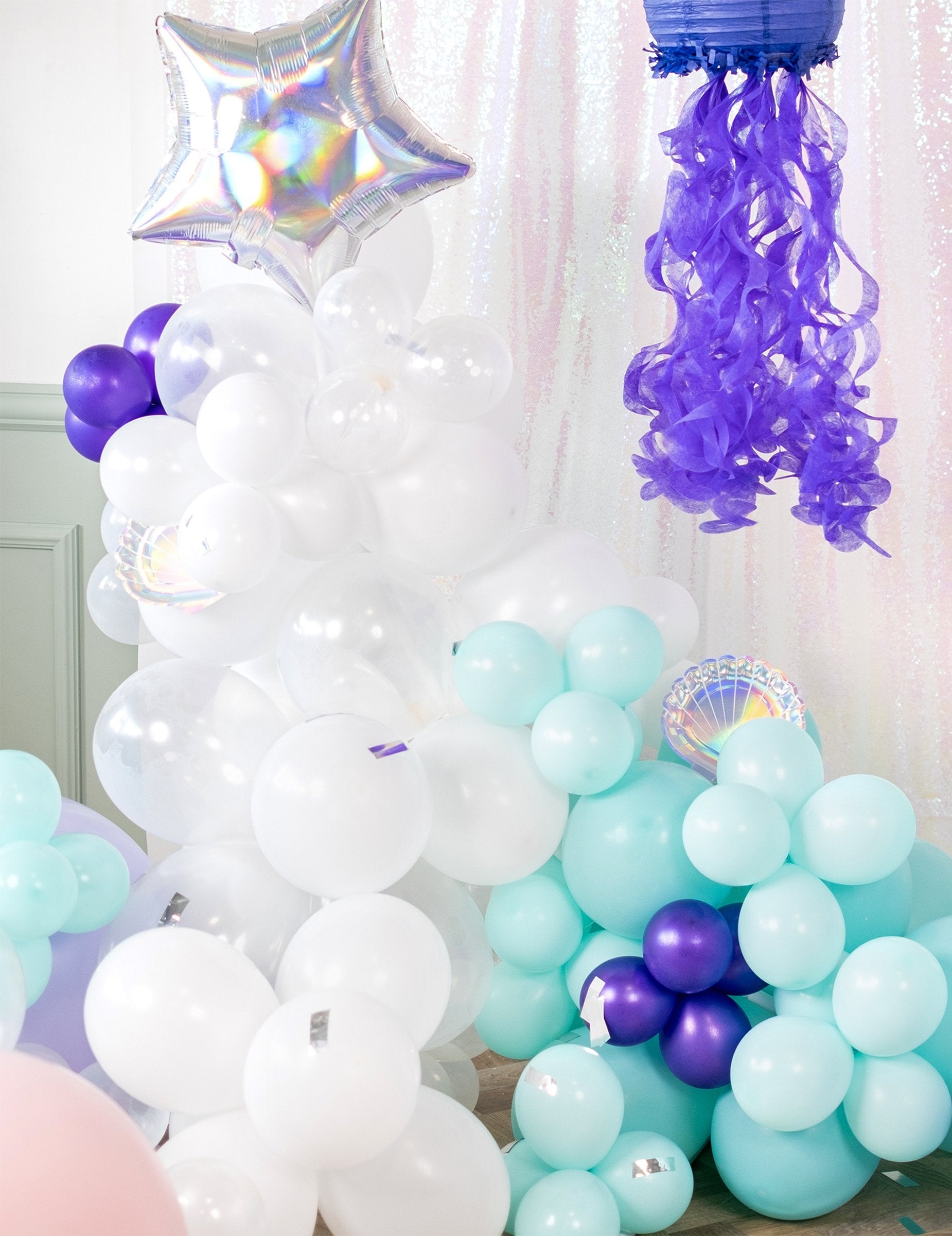 Umiestnenie priehľadných balónikov na oslavy