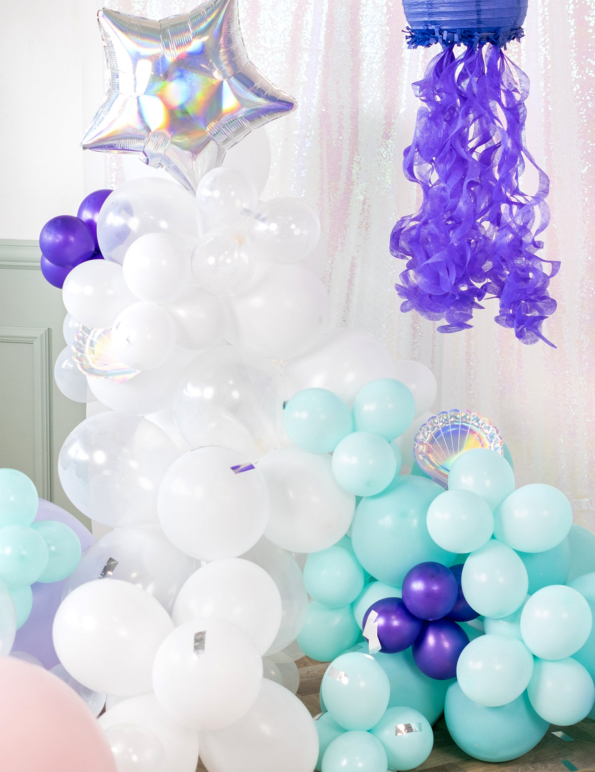 Mise en situation décorative des ballons de baudruche transparents