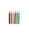 Bougies d'anniversaire pour gâteau métallisées multicolores