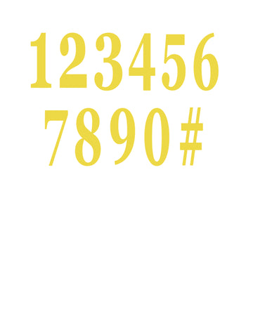 12 zlatých samolepiacich číslic 14 cm na narodeniny