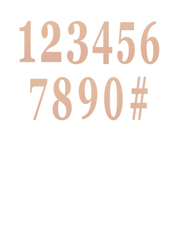 12 ružovo-zlatých samolepiacich číslic 14 cm na dekoráciu